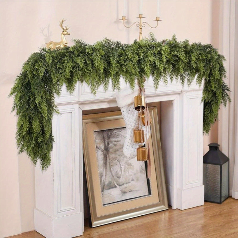 Christmas Garland Artificial Greenery Art Deco Mantle Stair Trim