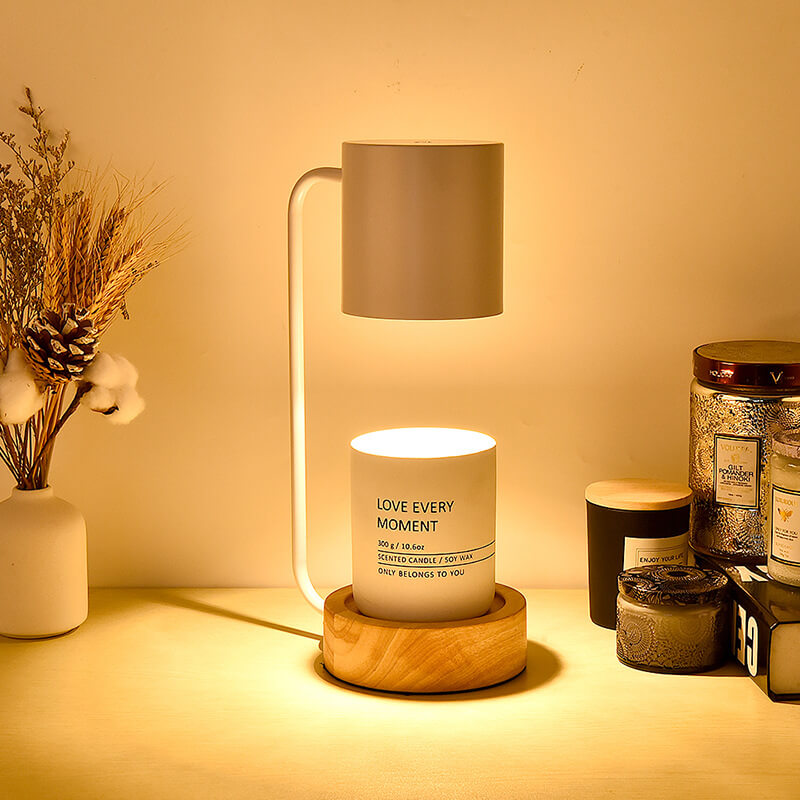 Japanese Minimalist Table Lamp | Wood &amp; Metal Design