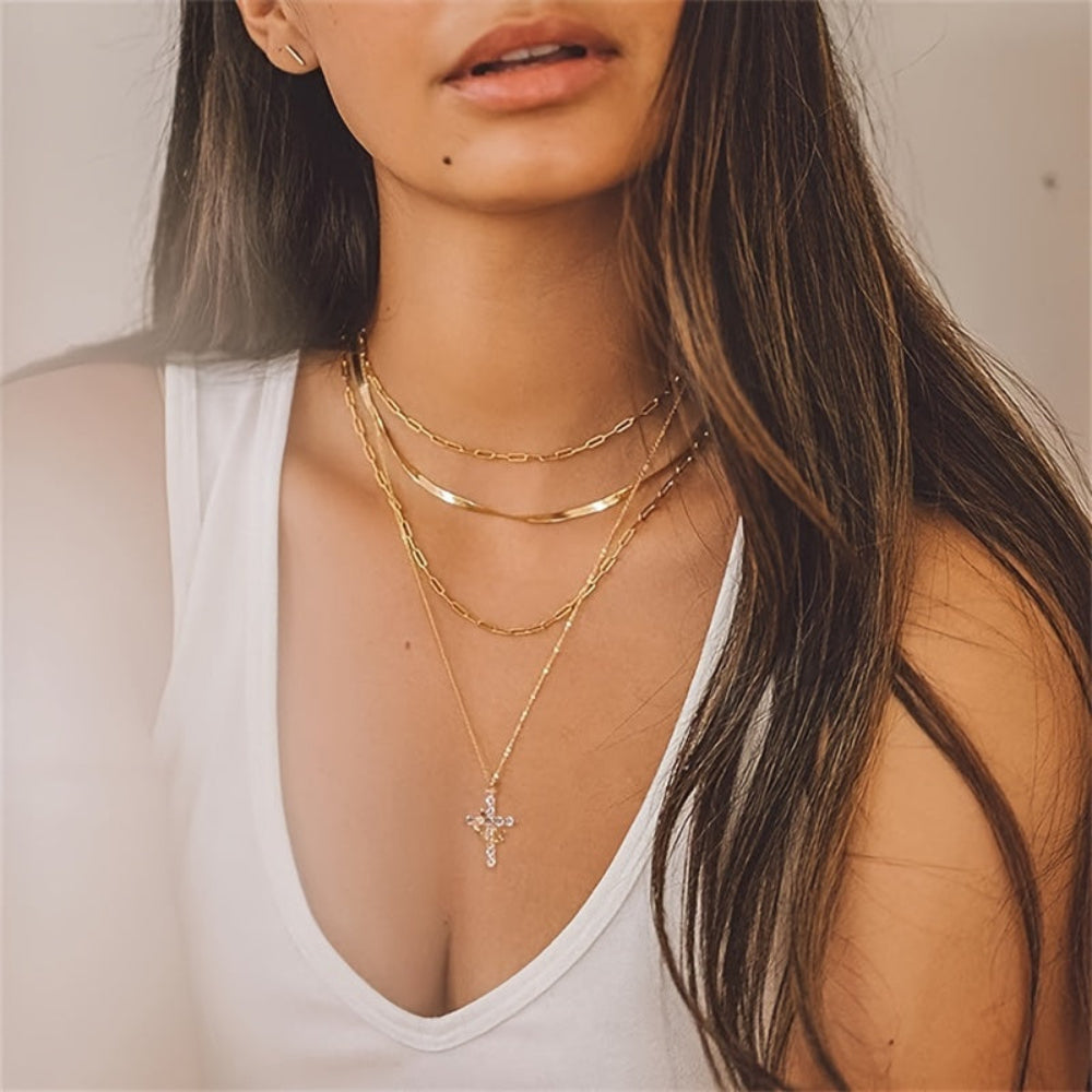 Necklace Cross Pendant Crown Mothers Day Faith jewelry Gift