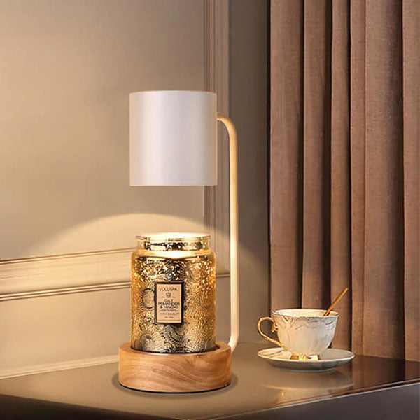 Japanese Minimalist Table Lamp | Wood &amp; Metal Design
