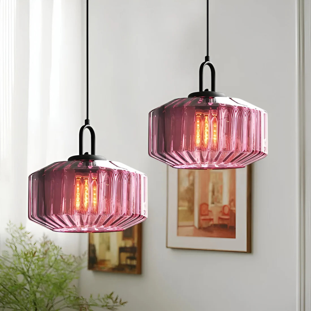 Mireta Glass Pendant Light | Retro-colored Glass Design