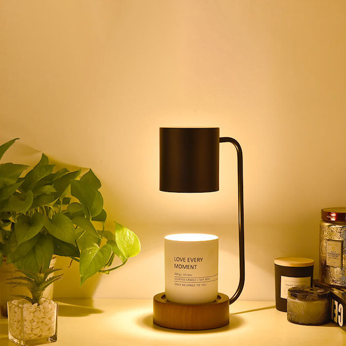 Japanese Minimalist Table Lamp | Wood &amp; Metal Design