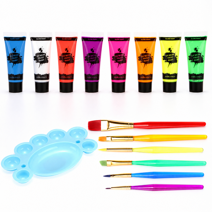 Glow Dark UV Body Paint Set Parties Festivals