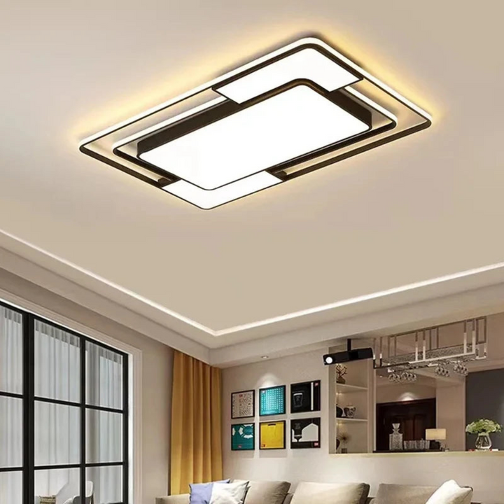 Remote-Controlled LED Ceiling Light | Modern Geometric Design