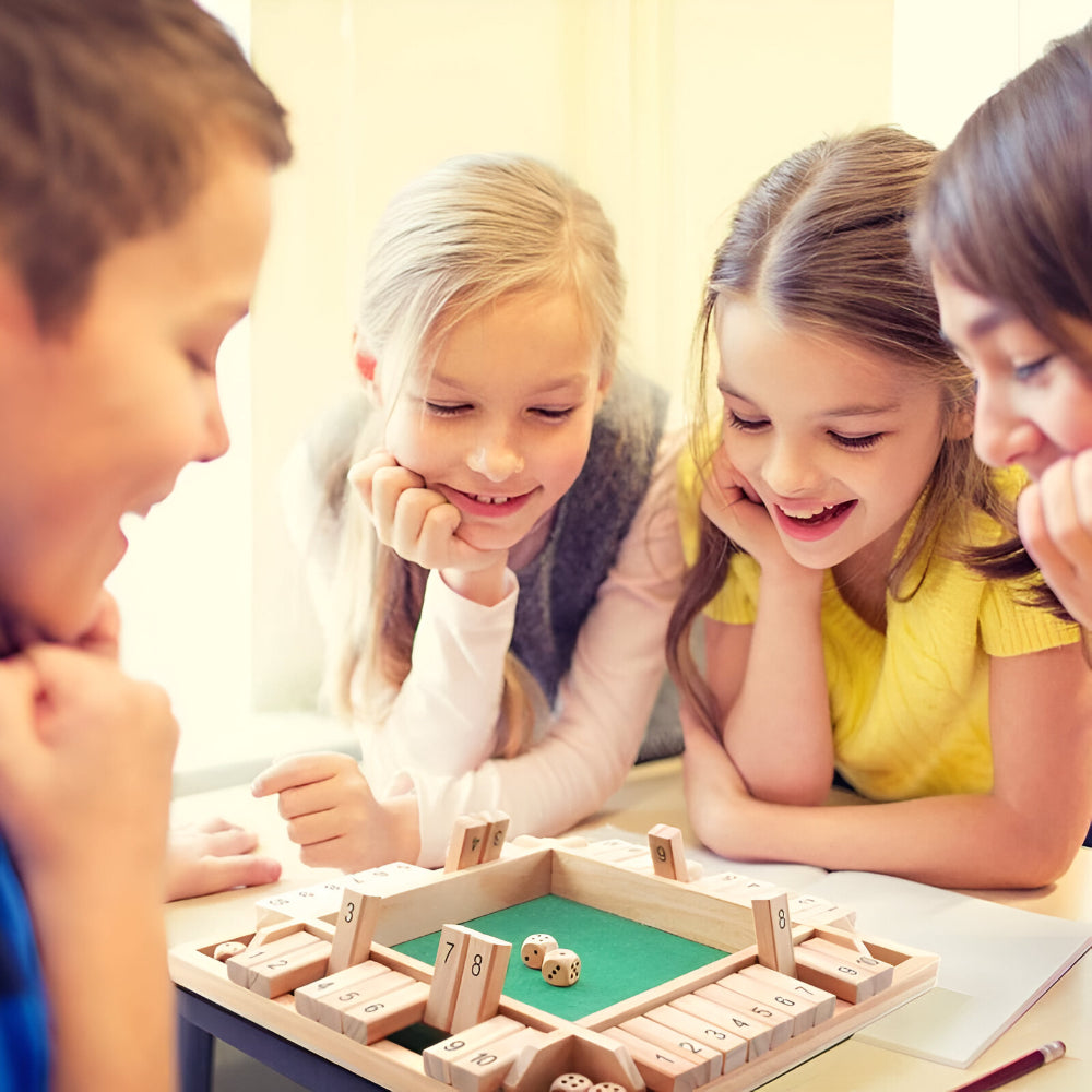 Board Game Wooden Math Learning Family Tabletop Educational Set