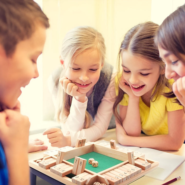 Board Game Wooden Math Learning Family Tabletop Educational Set