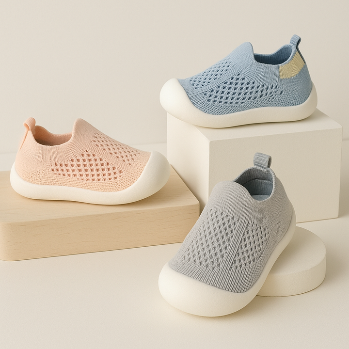 Kids Sneakers Breathable Mesh Slip On Shoes Non Slip Lightweight