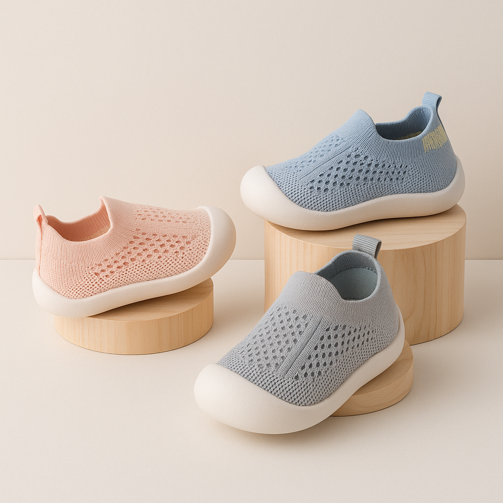 Kids Sneakers Breathable Mesh Slip On Shoes Non Slip Lightweight