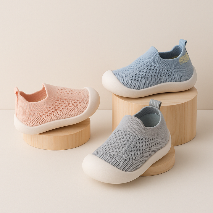 Kids Sneakers Breathable Mesh Slip On Shoes Non Slip Lightweight