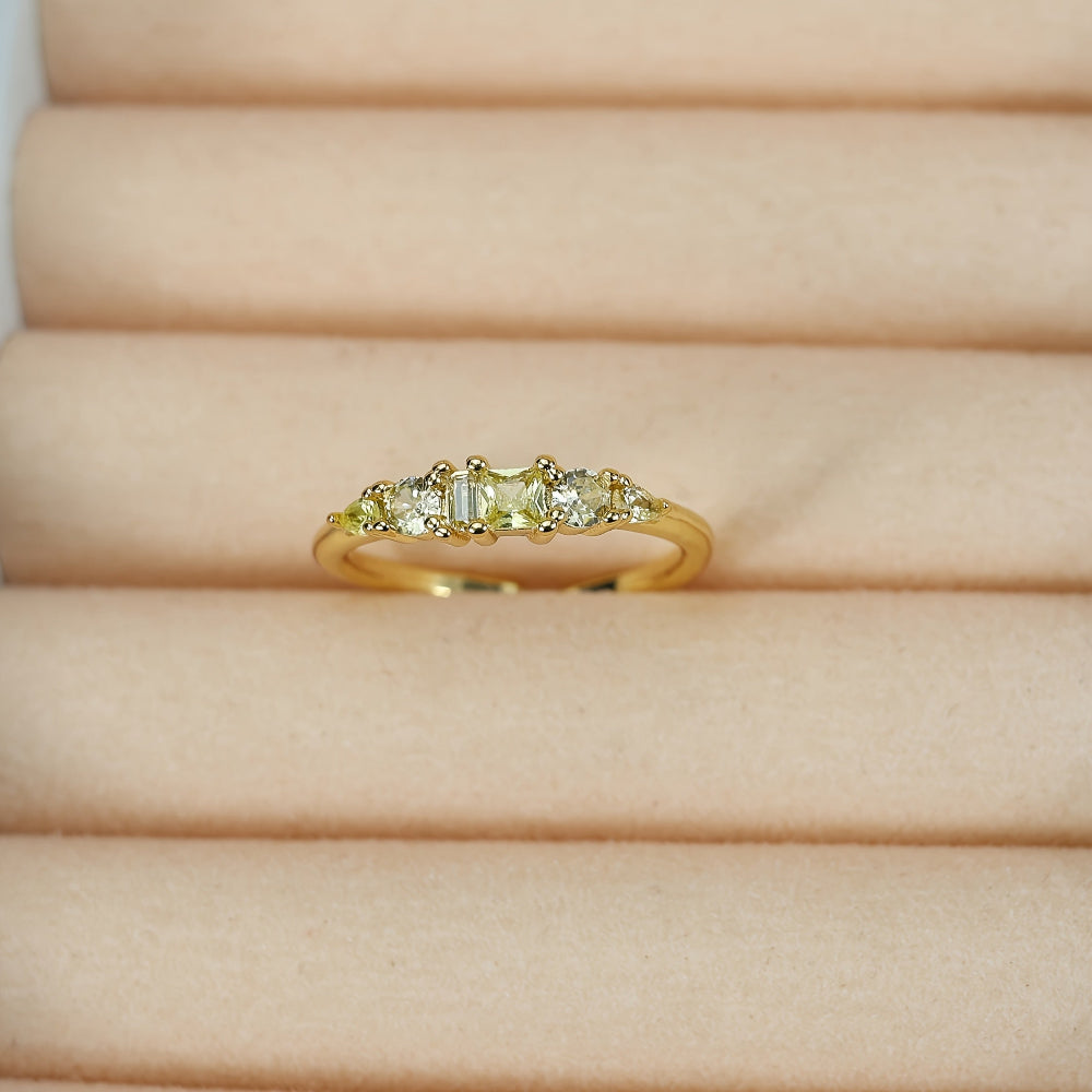 Mothers Day Gold Ring Set Stackable Rhinestone Boho Rings
