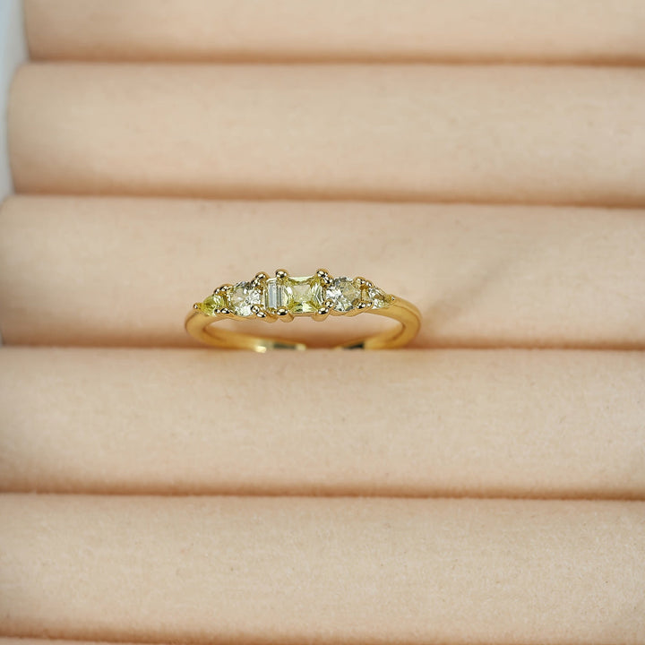 Mothers Day Gold Ring Set Stackable Rhinestone Boho Rings