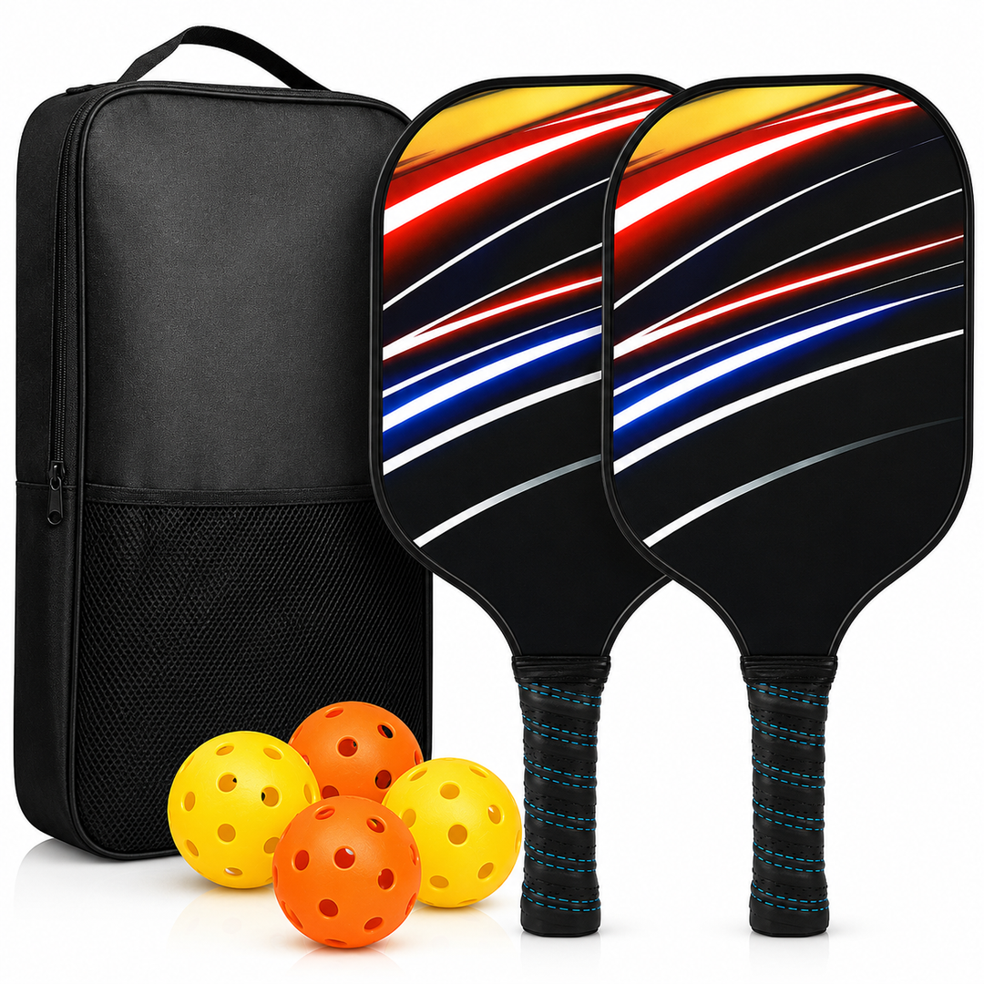 Pickleball Paddle Set Lightweight Graphite Rackets Balls