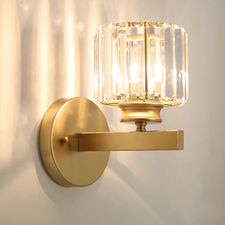 Crystal Wall Light | Modern Glass &amp; Iron Sconce