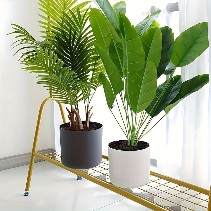 Modern Round Planter with Wooden Legs | Indoor &amp; Outdoor Decorative Plant Pot