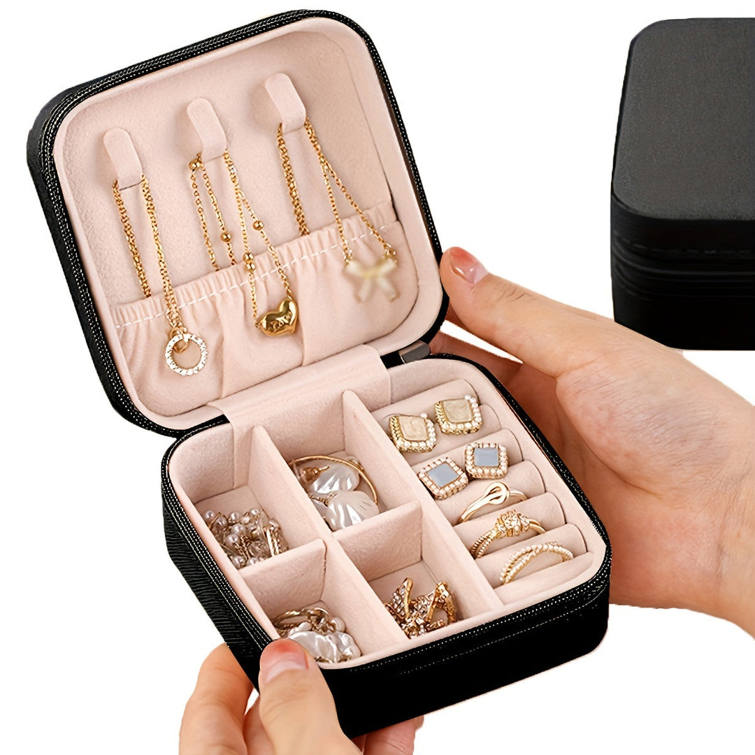 Mothers Day jewelry Box Travel Organizer Case Zipper
