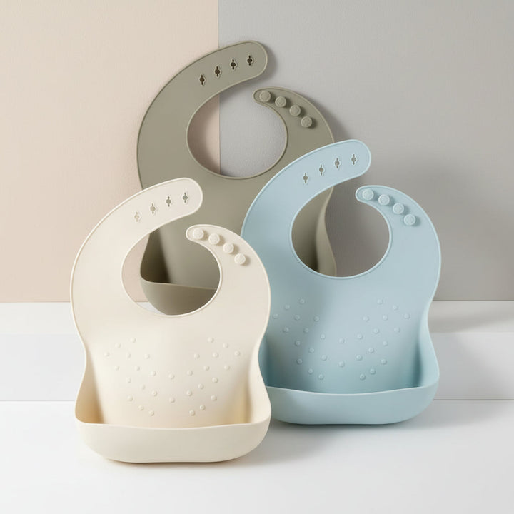 Baby Bib Silicone Adjustable Waterproof Feeding Bib
