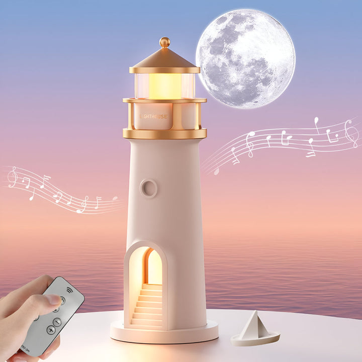 Night Light Projection Lighthouse LED Room Decor Lamp