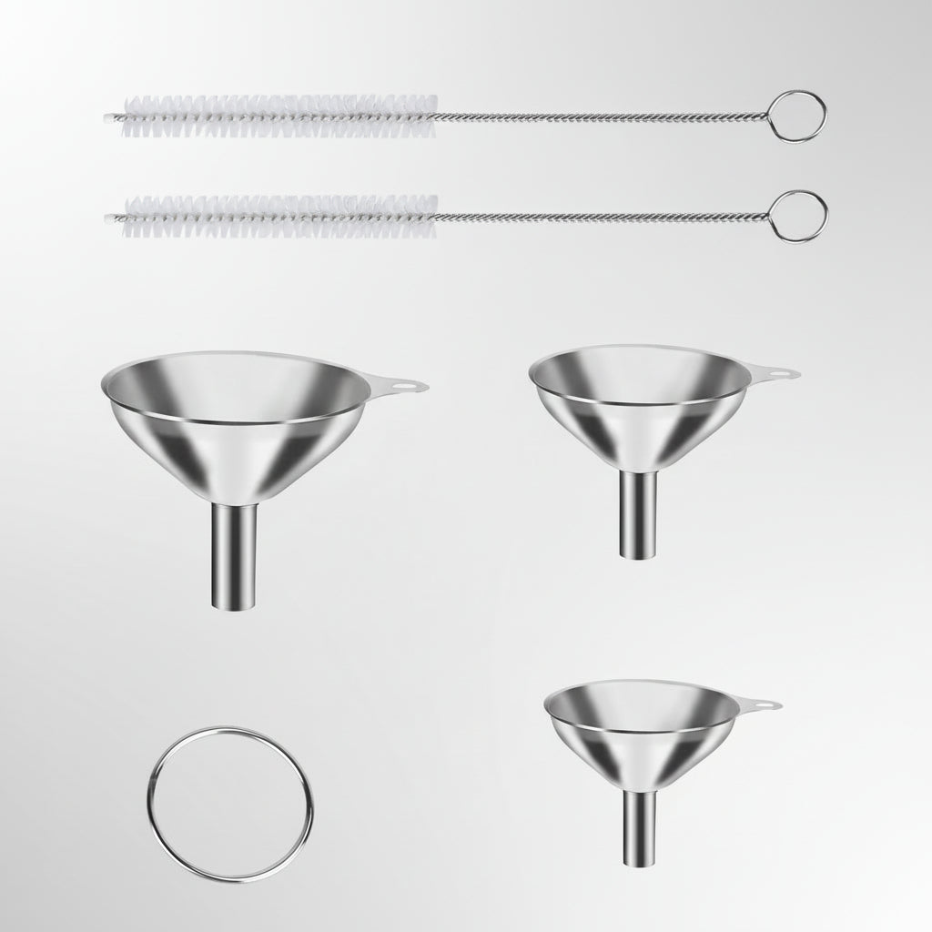 Stainless Steel Funnel Set 3 Sizes Kitchen Bottles Spices