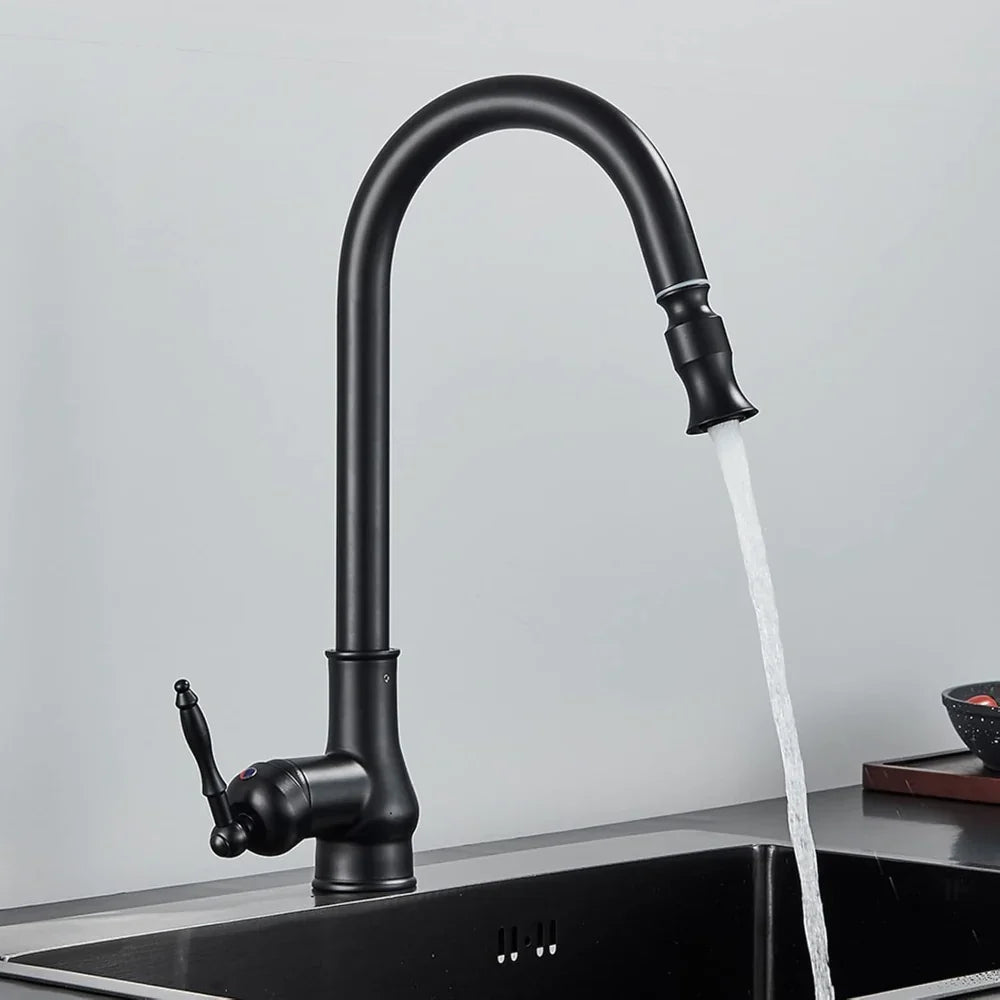 Kitchen Faucet Brass Vintage Swivel Spout Mixer