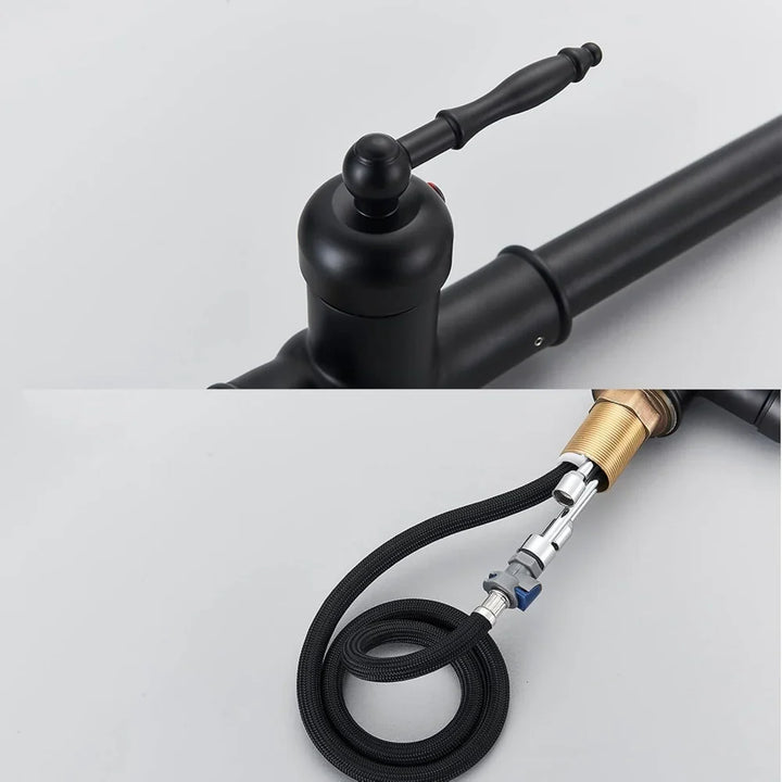 Kitchen Faucet Brass Vintage Swivel Spout Mixer