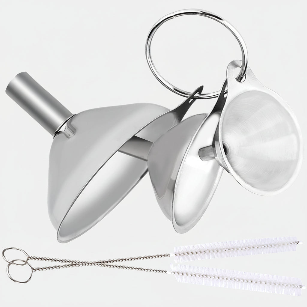 Stainless Steel Funnel Set 3 Sizes Kitchen Bottles Spices