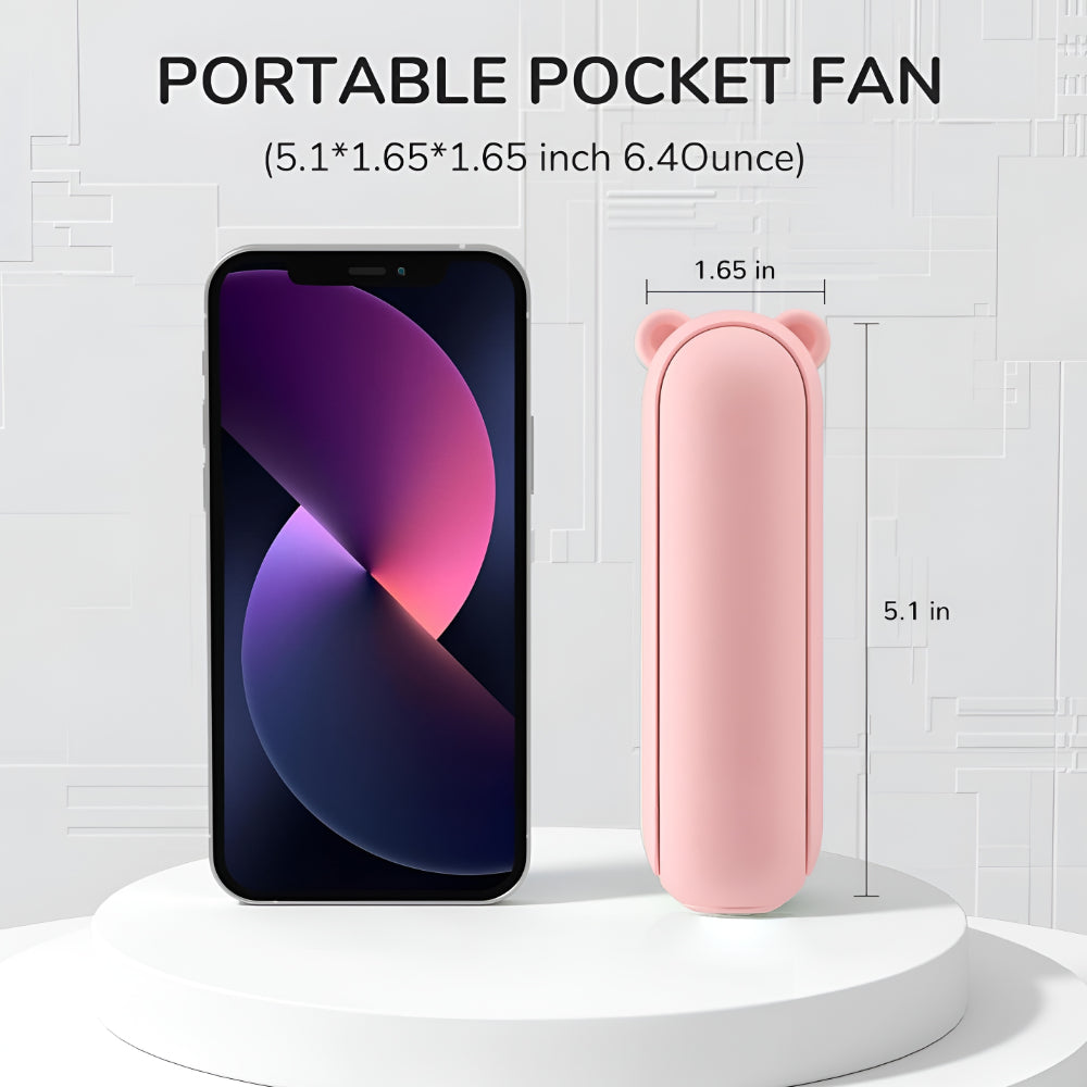 Portable Fan Handheld USB Rechargeable Pocket Cooling Fan
