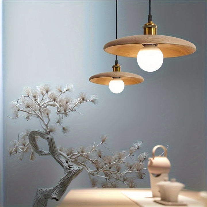 Modern Nordic Solid Wood Pendant Light | Scandinavian Ceiling Lamp