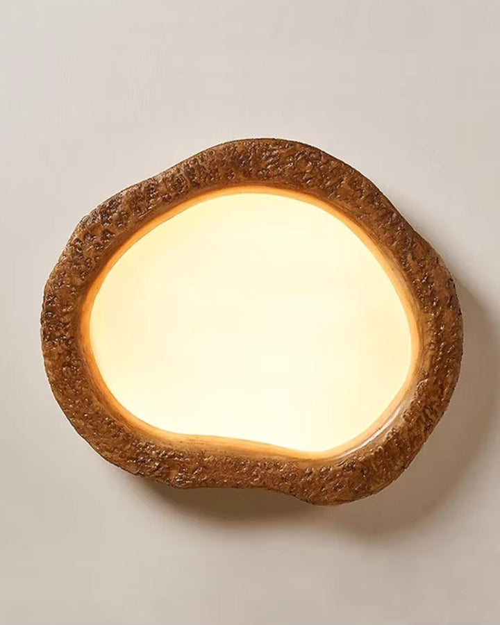 Le Halo Bois Ceiling Light | Rustic Wood-Inspired LED Lamp