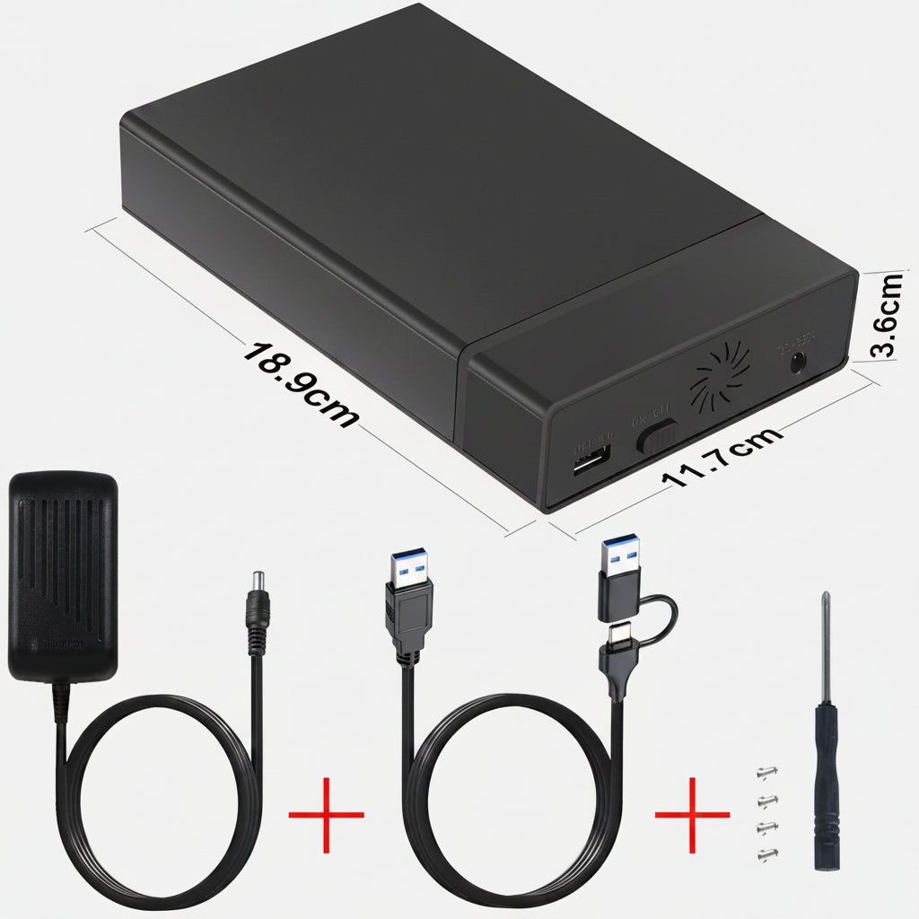 External Hard Drive Portable SSD USB 3.0 SATA Enclosure