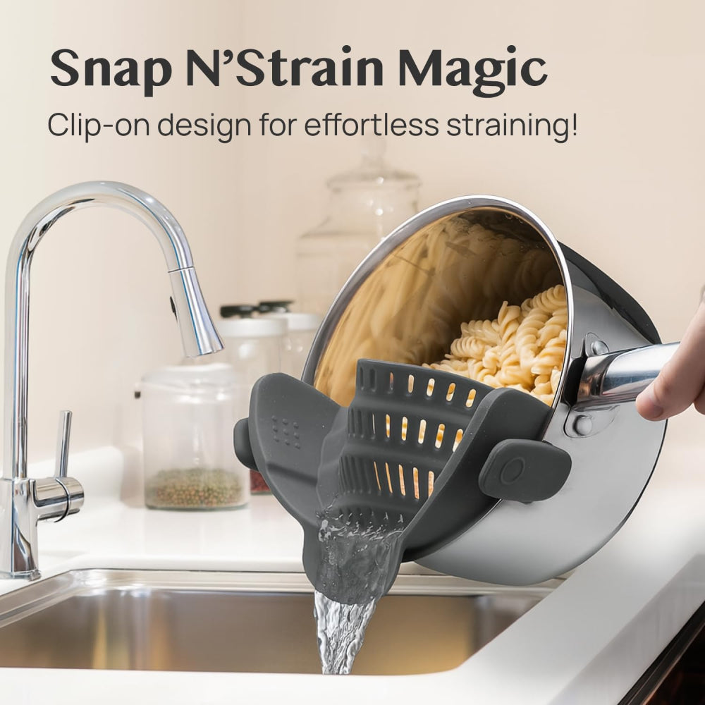 Kitchen SSneaker Clip Style Pot Pasta Colander Silicone