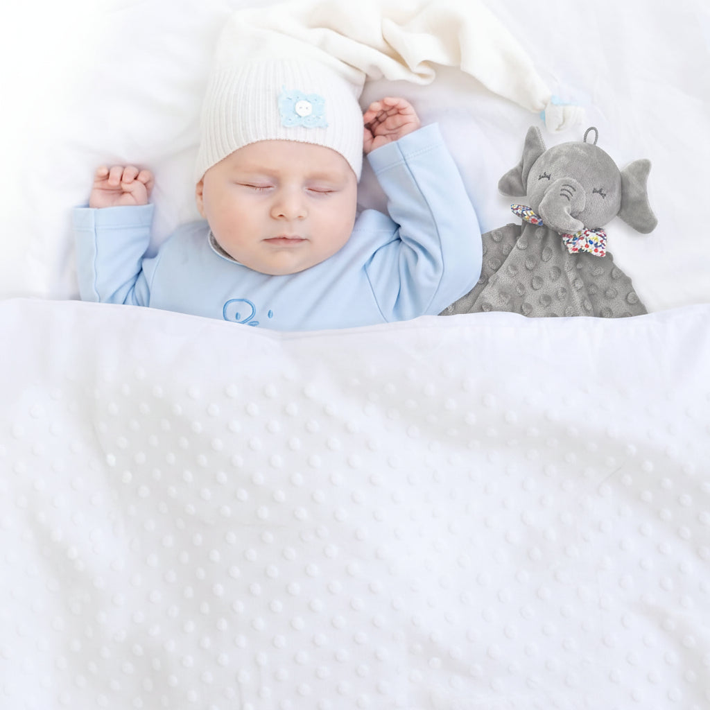 Baby Security Blanket Elephant Plush Lovey Comforter