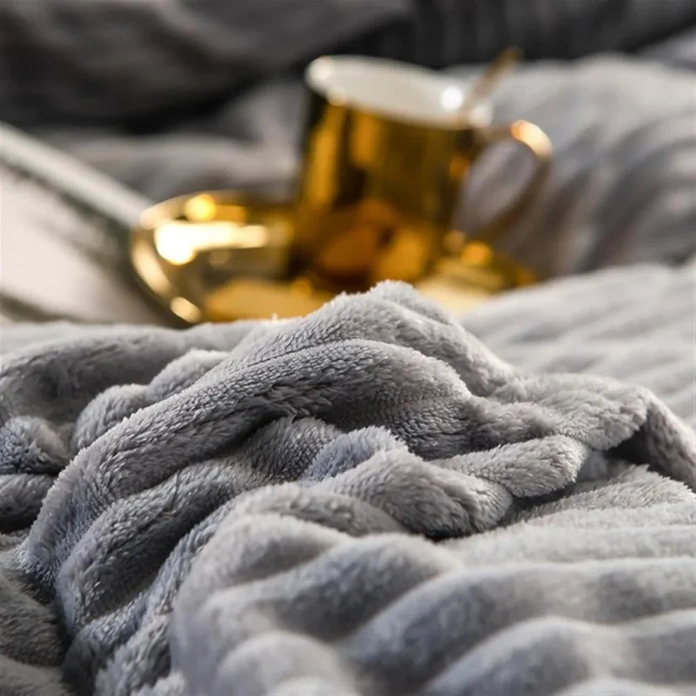Bedding Duvet Cover Set Plush-Style Winter Bedspread Design