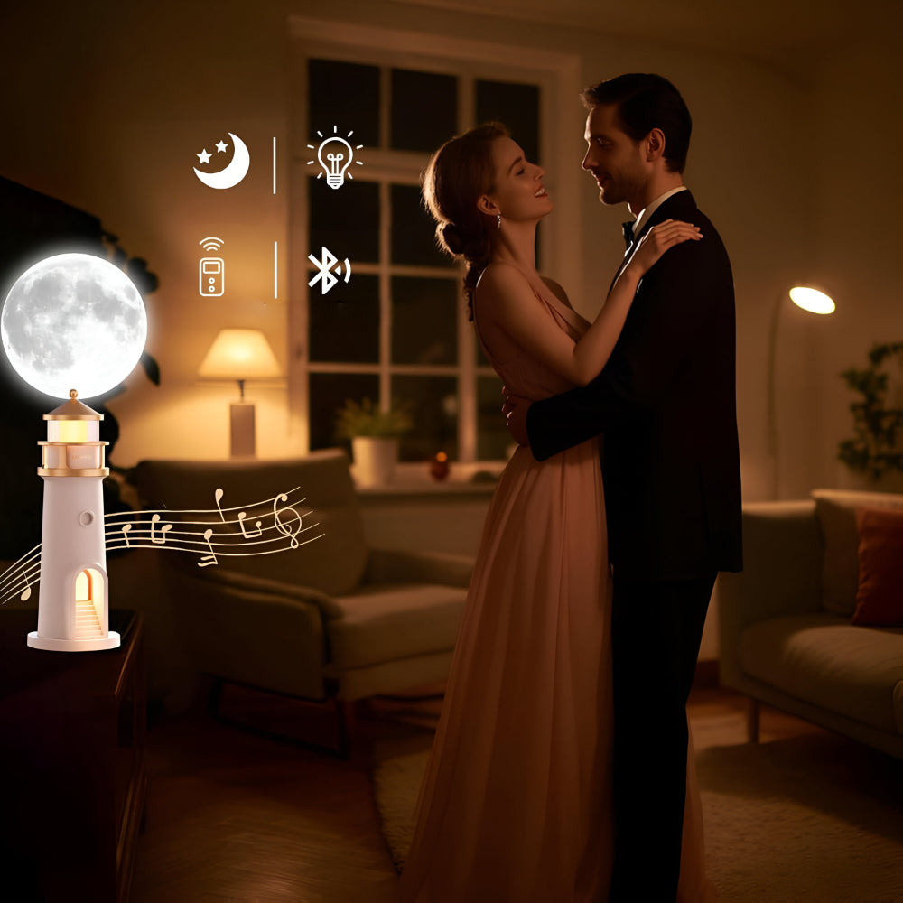 Night Light Projection Lighthouse LED Room Decor Lamp