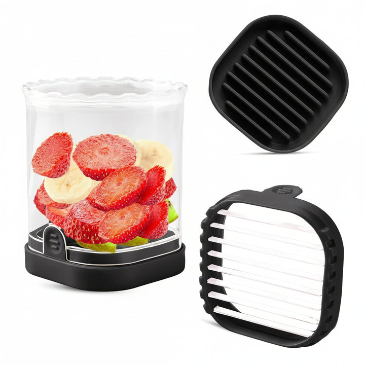 Fruit Slicer 8 Blades Easy Use Strawberry Cutter Fruit Salad