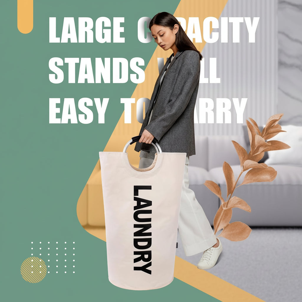 Laundry Hamper Large Foldable Waterproof Fabric Basket