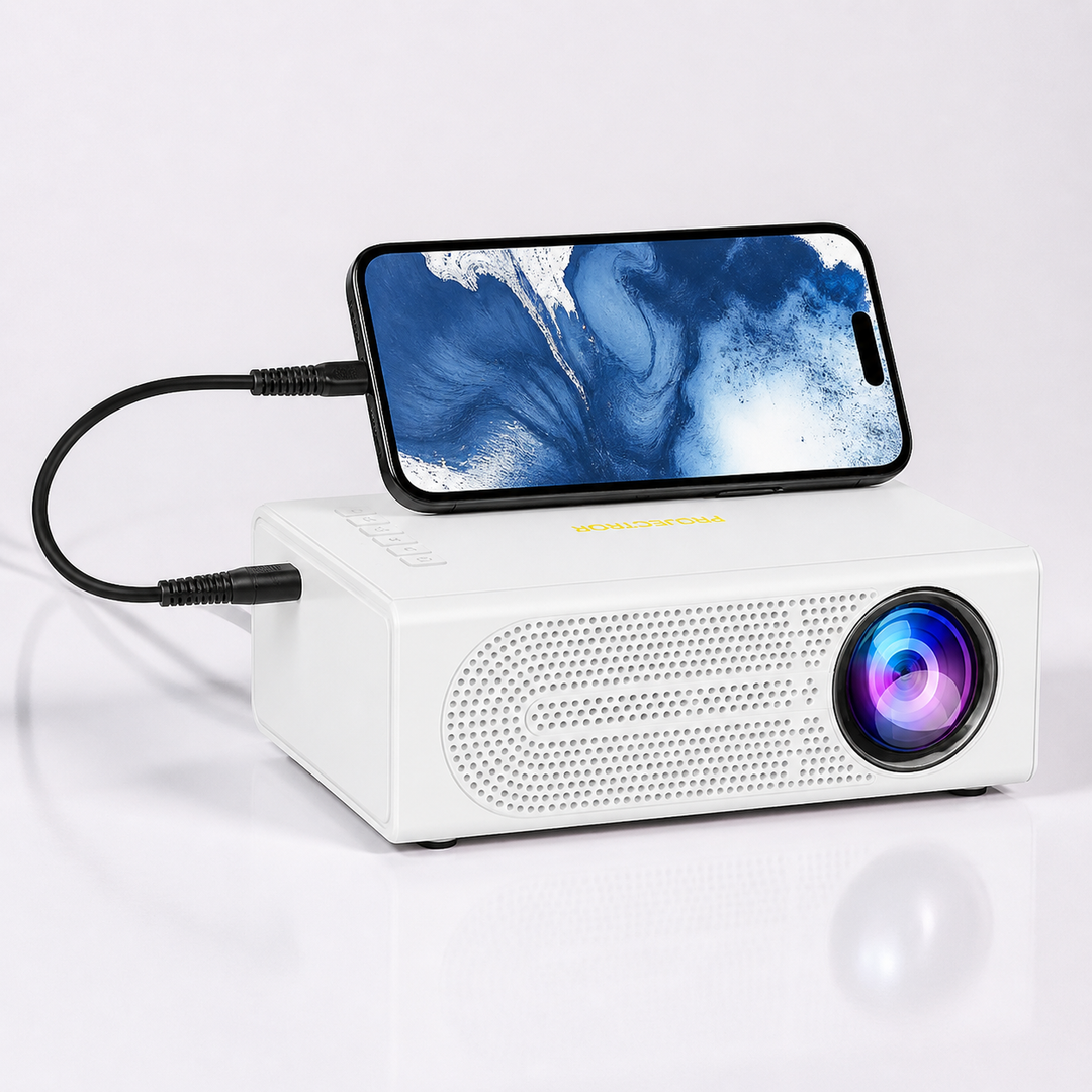 Portable Mini Projector Movies Gaming 1080P Support