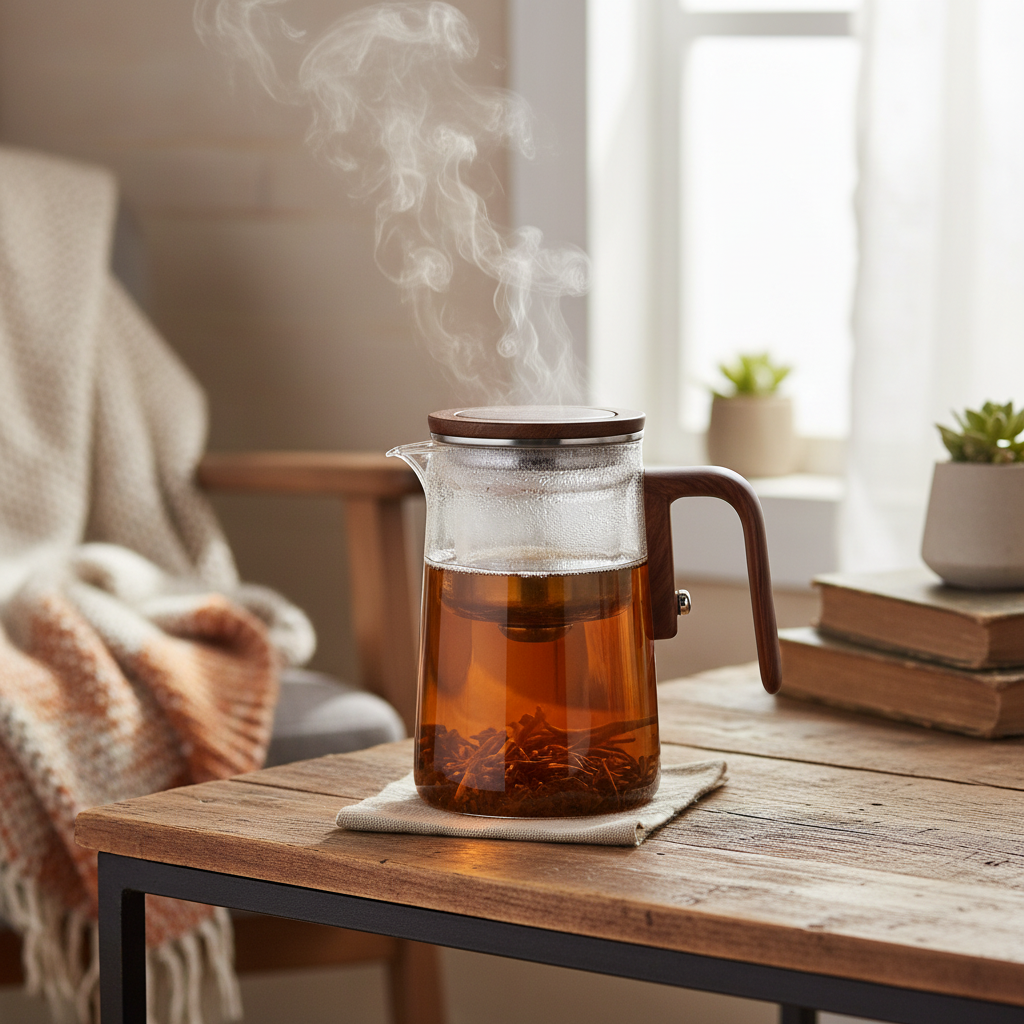 Glass Teapot Infuser Loose Leaf Tea Maker Pitcher