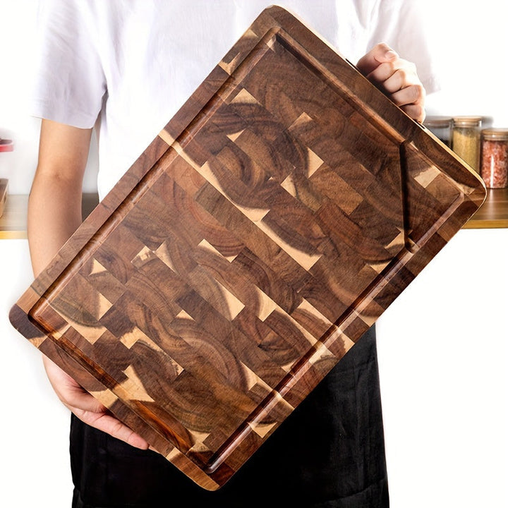 Acacia Wood Cutting Board | Durable End Grain Kitchen Chopping Block