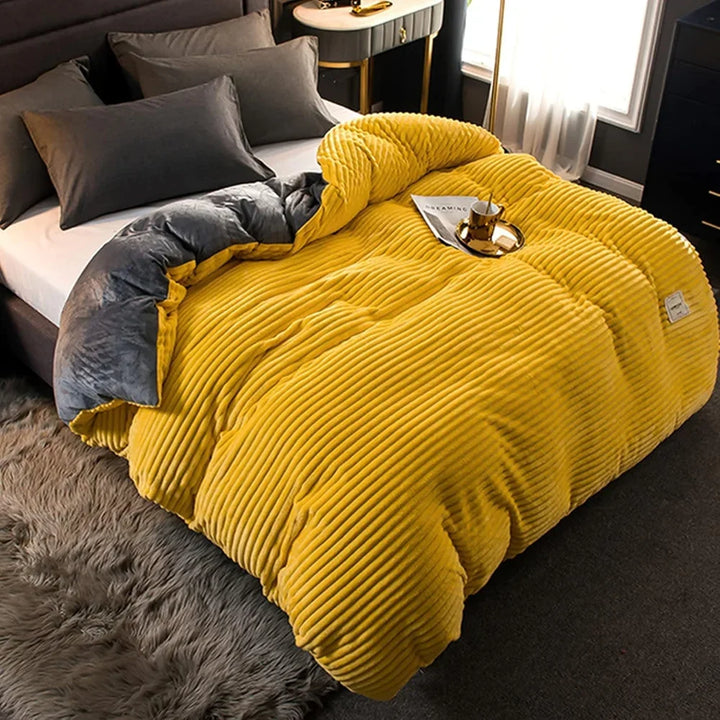 Bedding Duvet Cover Set Plush-Style Winter Bedspread Design