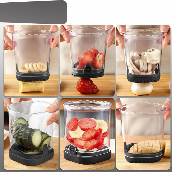 Fruit Slicer 8 Blades Easy Use Strawberry Cutter Fruit Salad
