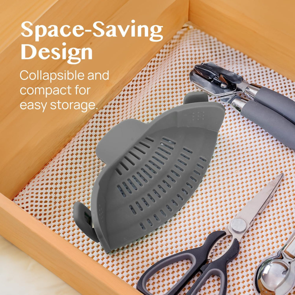 Kitchen SSneaker Clip Style Pot Pasta Colander Silicone