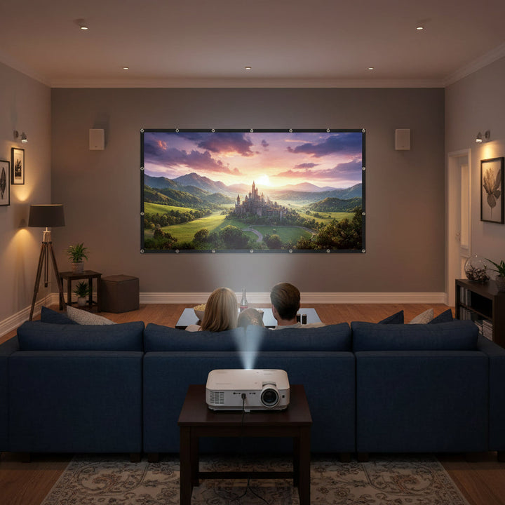 Portable 120 Inch Projector Screen Outdoor Movies HD Viewing