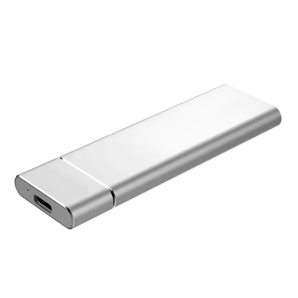 External Hard Drive Portable USB Aluminum Slim Storage Design