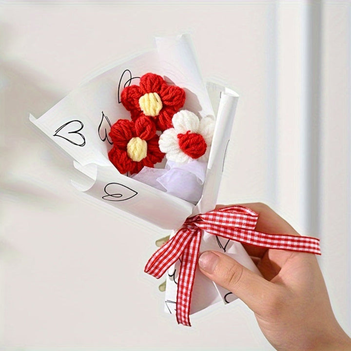 Flower Bouquet Mothers Day Gift Handmade Style Mini Wrapped Decoration