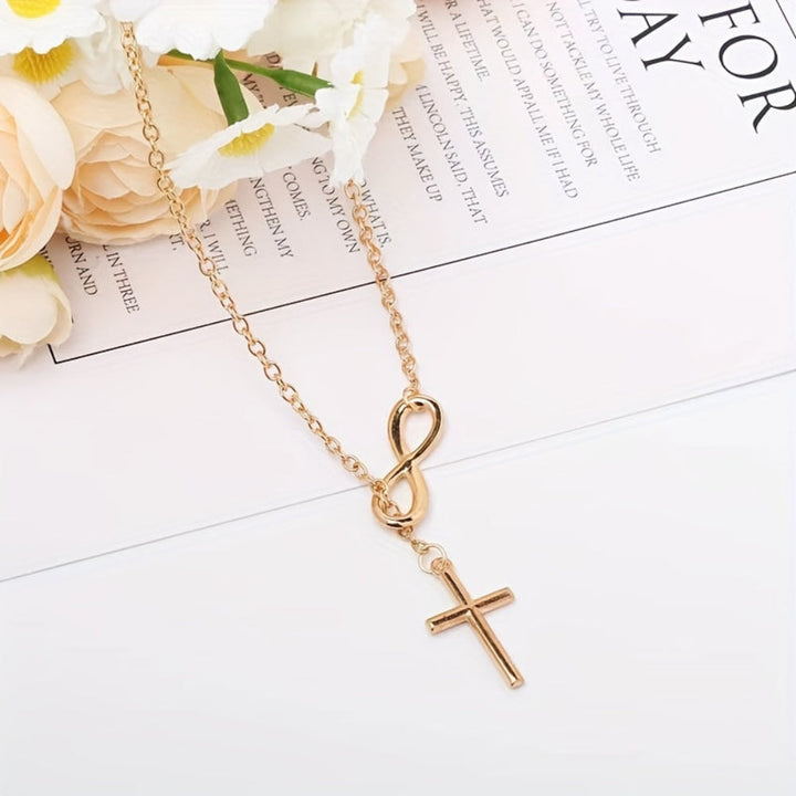 Necklace Cross Pendant Silver Vintage Mothers Day Gift