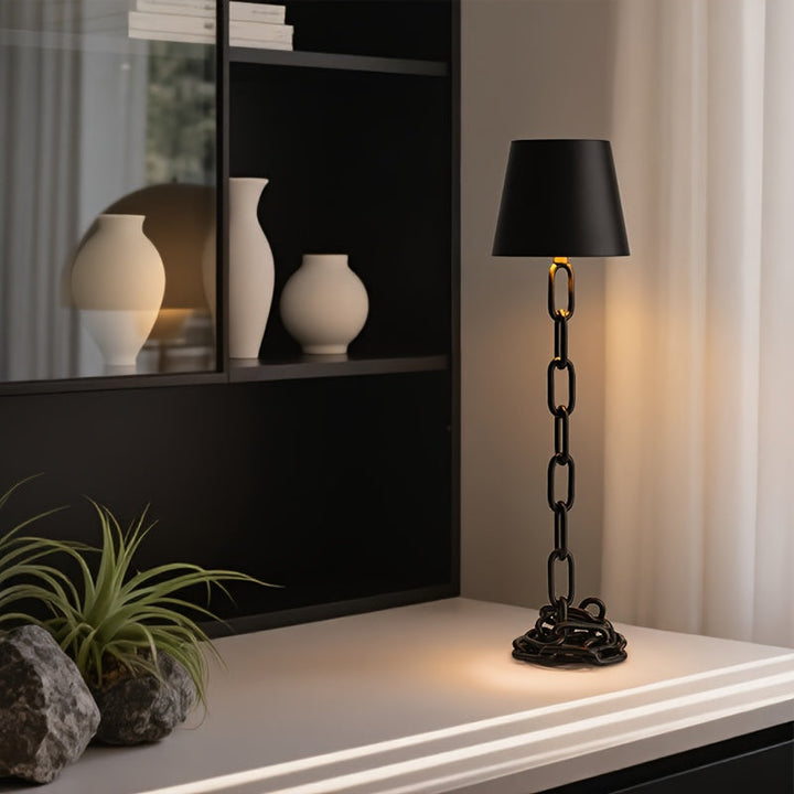 Modern Chain-Link Table Lamp | Rechargeable Touch LED Light
