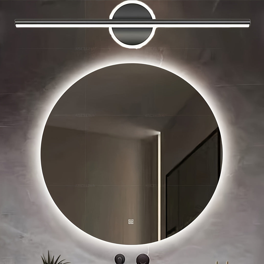 Luxe LED Mirror Wall Light | Minimalist Black &amp; Gold Wall Lamp