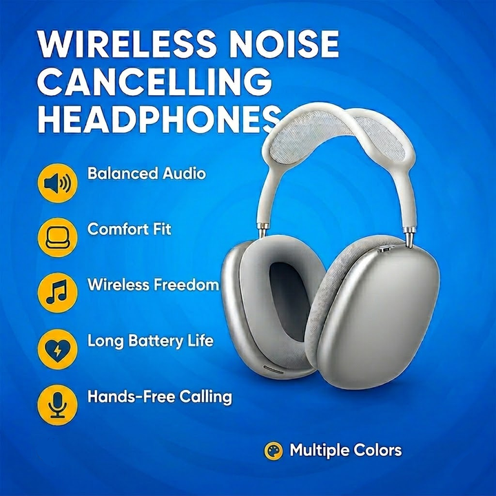 Headphones Noise Cancelling Wireless Over-Ear Bluetooth Audio