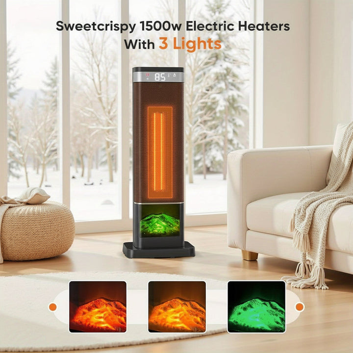 Space Heater Portable Electric Warm Air Blower Remote Control