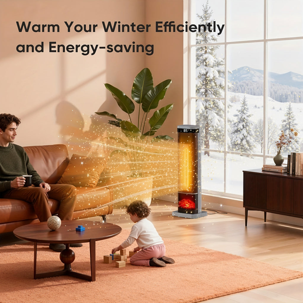 Space Heater Portable Electric Warm Air Blower Remote Control